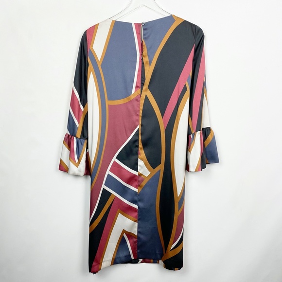 El Corte Ingles Ruffle Sleeve Flowing Dress Printe - Picture 2 of 16